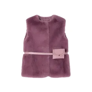 Mayoral Girl Fur Gilet with Belt