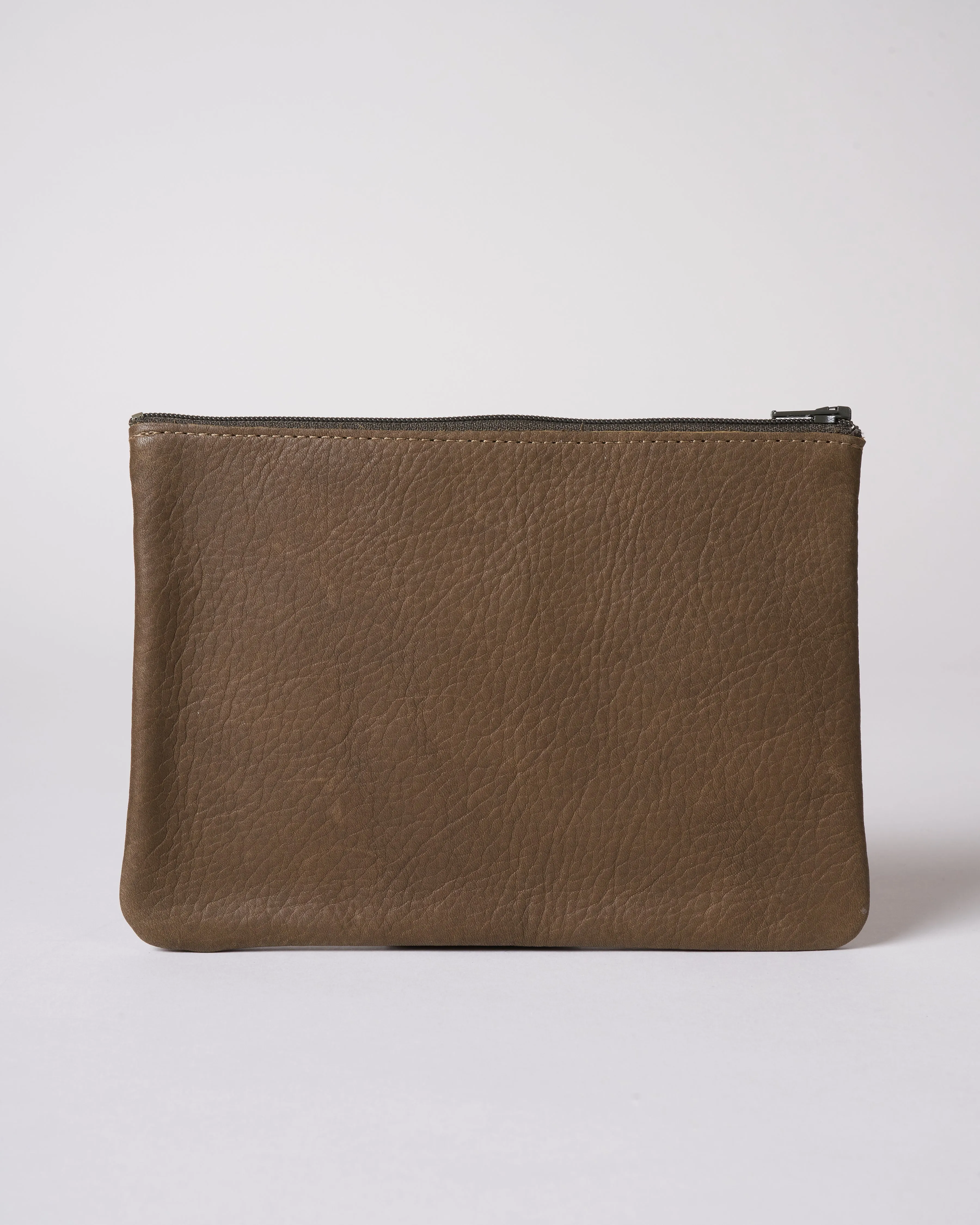 medium zip pouch - basic olive