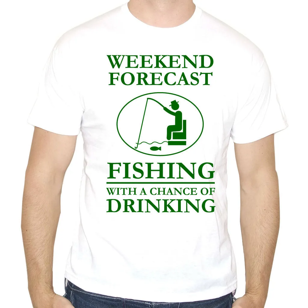 Men's Weekend Forecast Funny Fishing T-Shirt