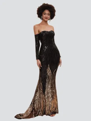 Mermaid Sequin Evening Dress M0296