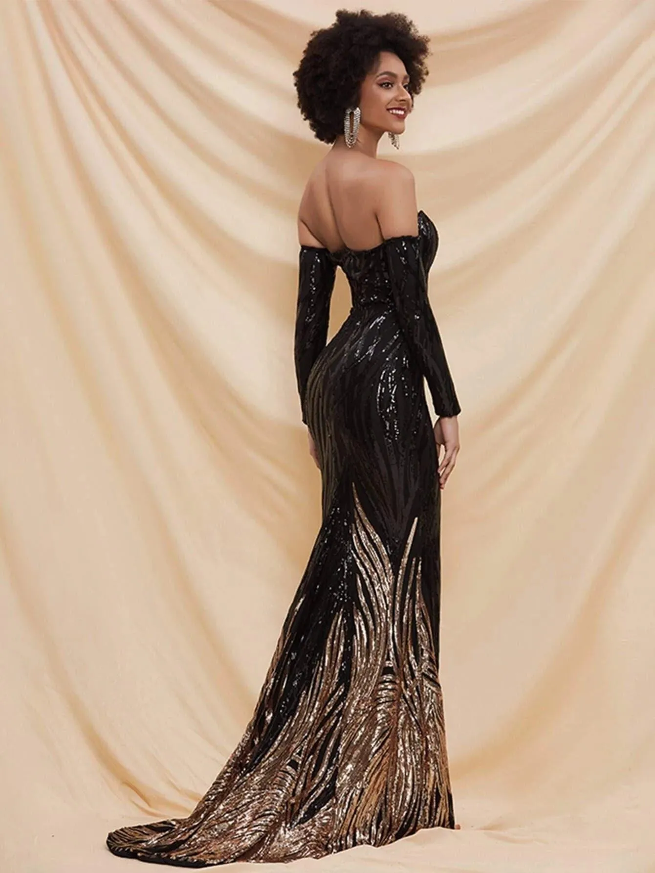 Mermaid Sequin Evening Dress M0296