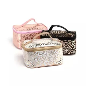 Metallic Leopard Makeup bag