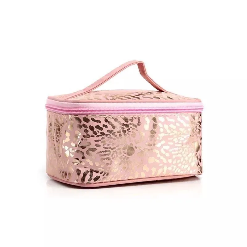 Metallic Leopard Makeup bag