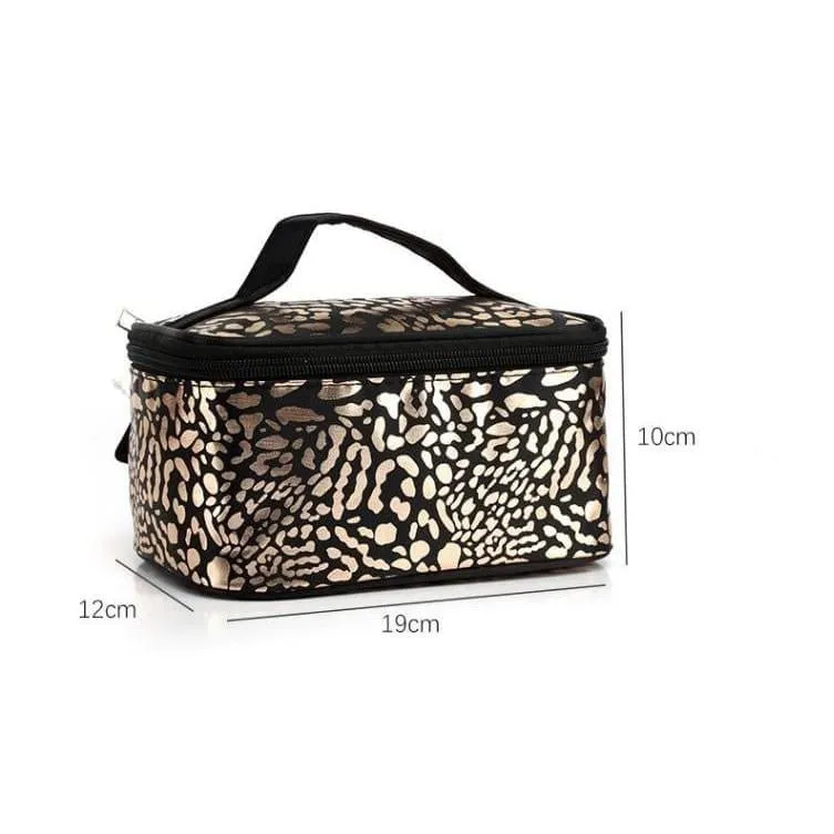 Metallic Leopard Makeup bag
