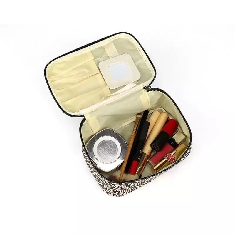 Metallic Leopard Makeup bag