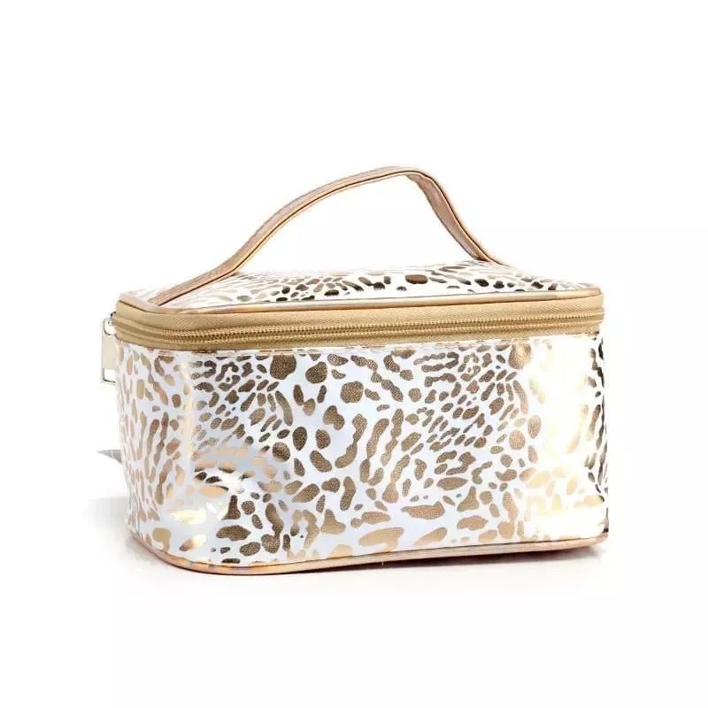 Metallic Leopard Makeup bag