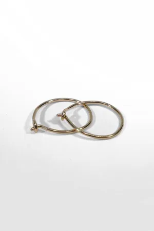 Mid Infinite Hoops in 14k Gold