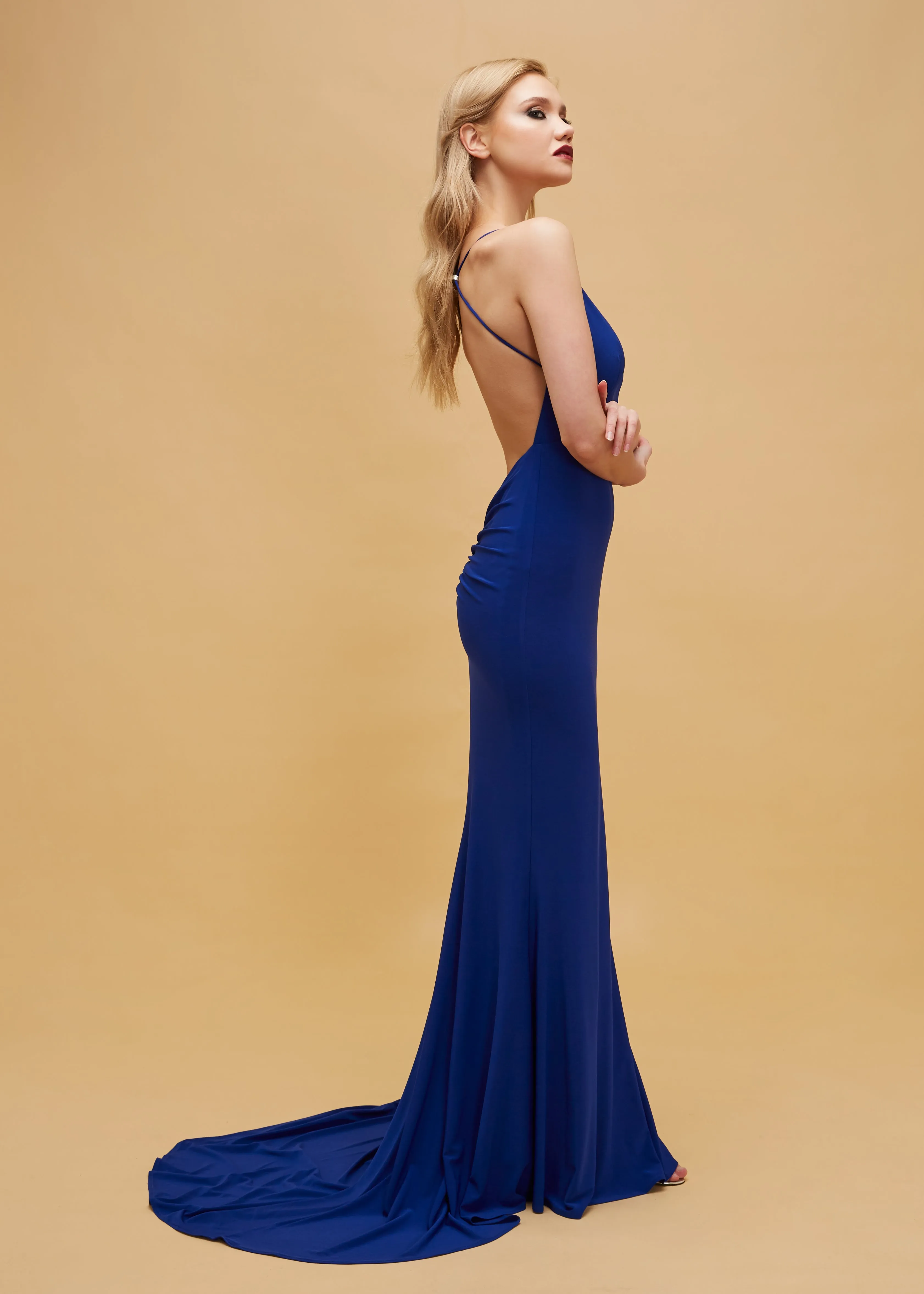 Millie open back mermaid stretch gown