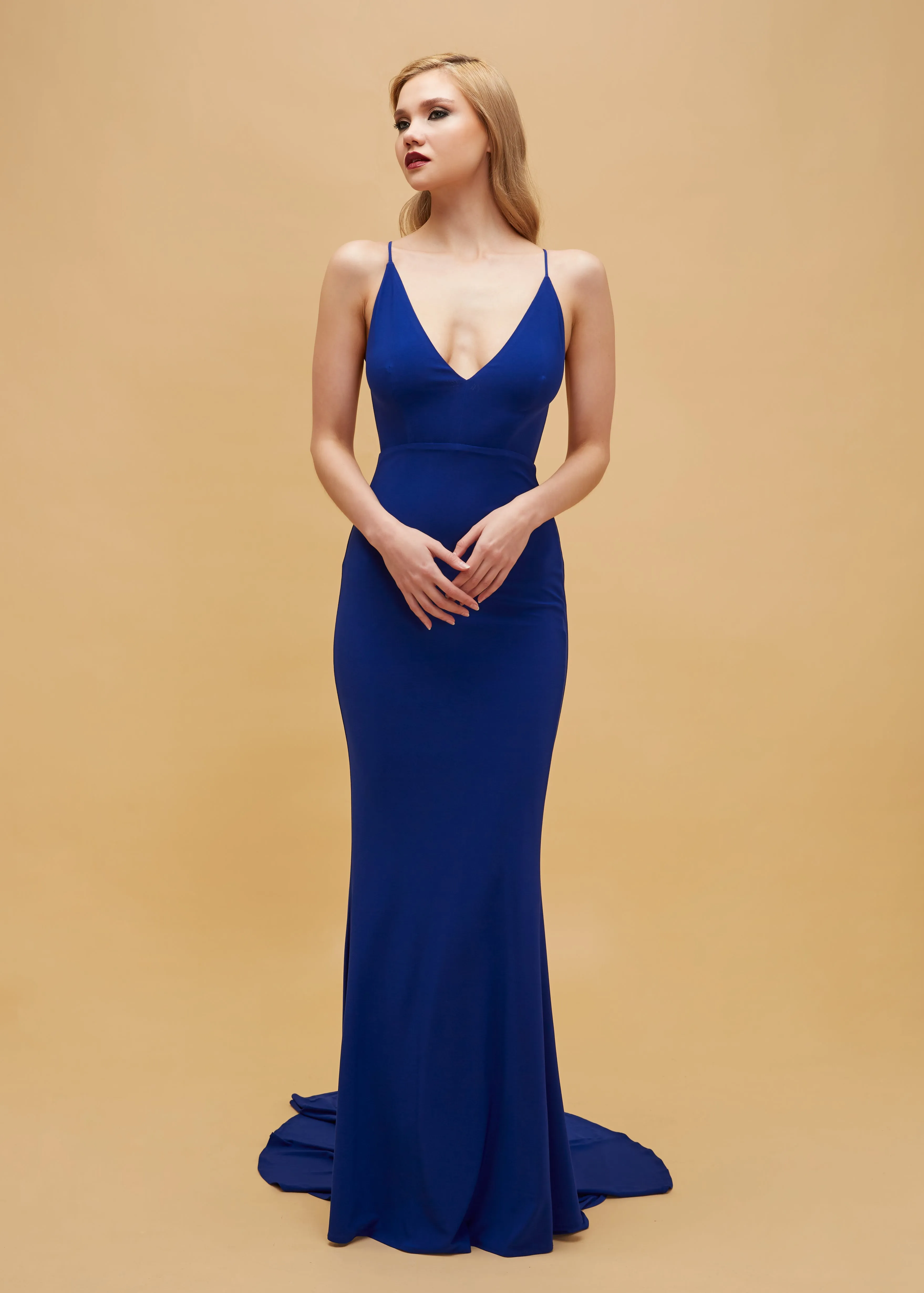 Millie open back mermaid stretch gown