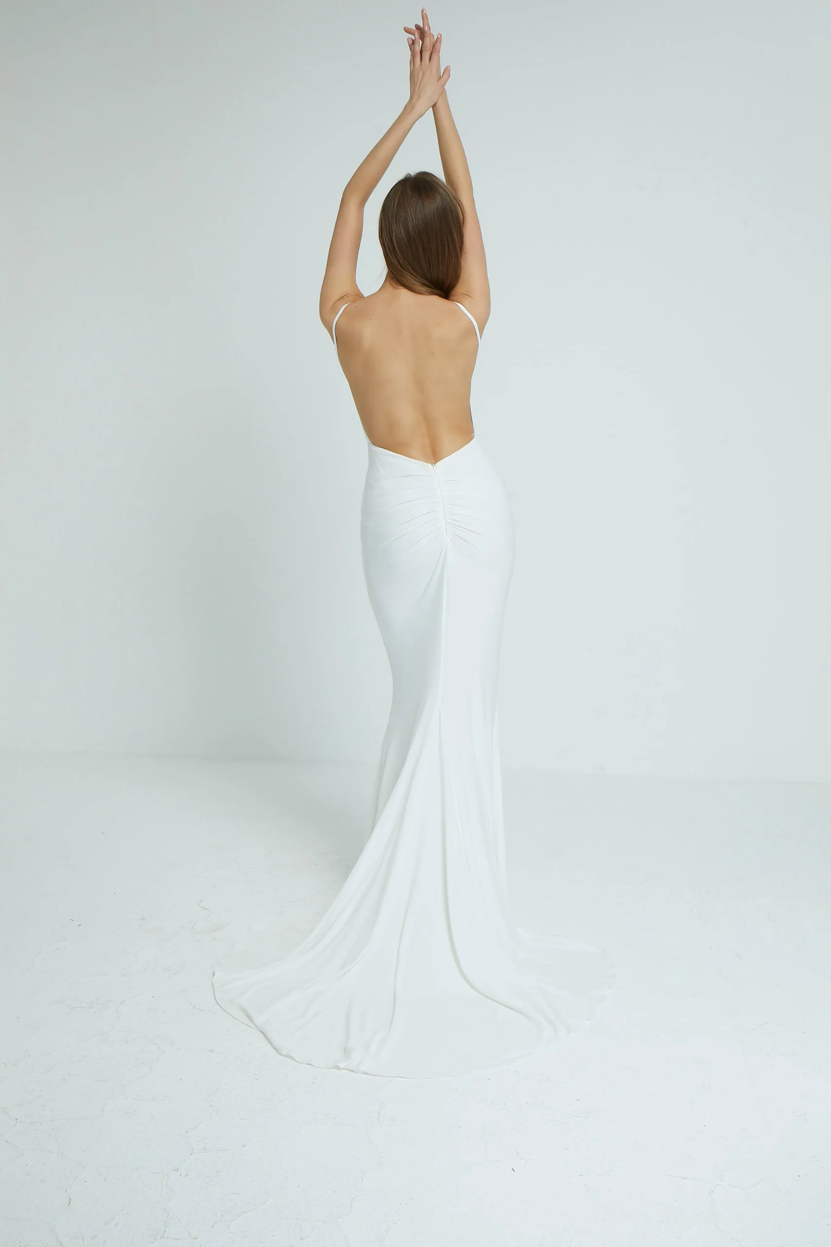 Millie open back mermaid stretch gown