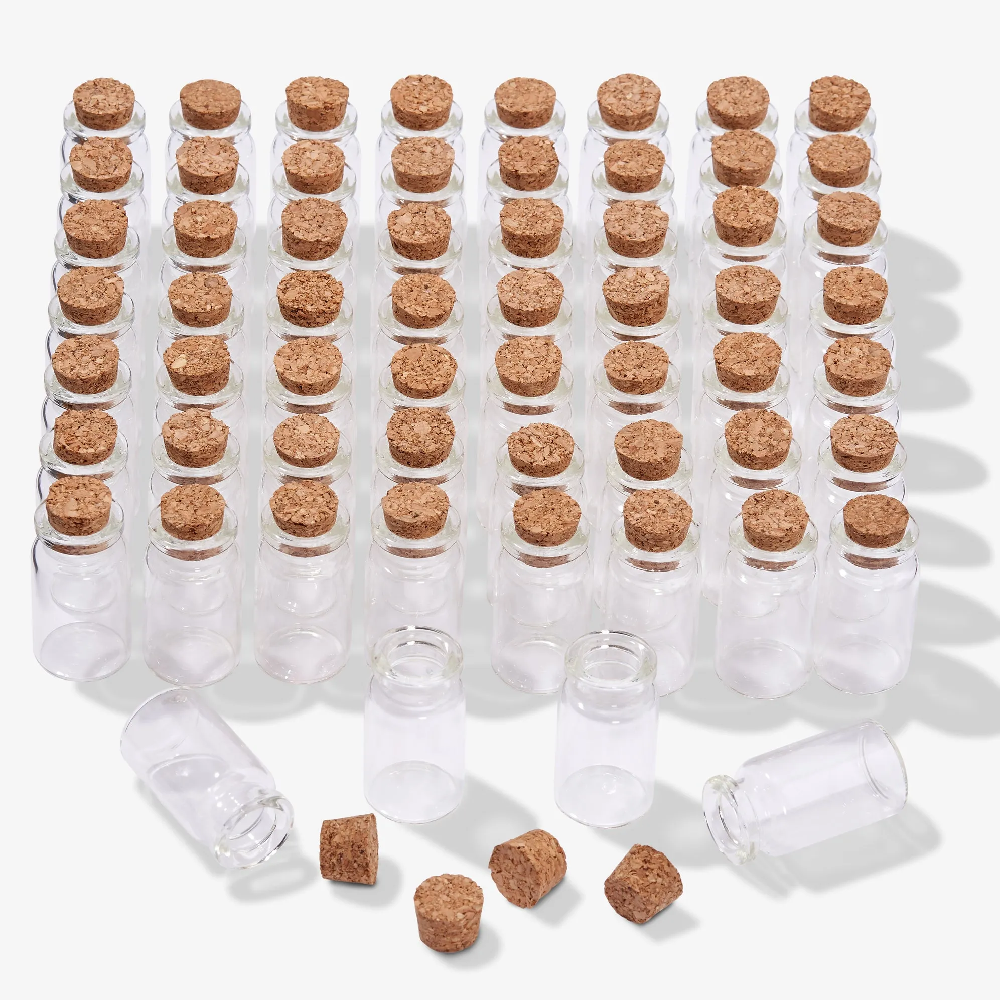 Mini Decorative Glass Bottles with Corks Lids