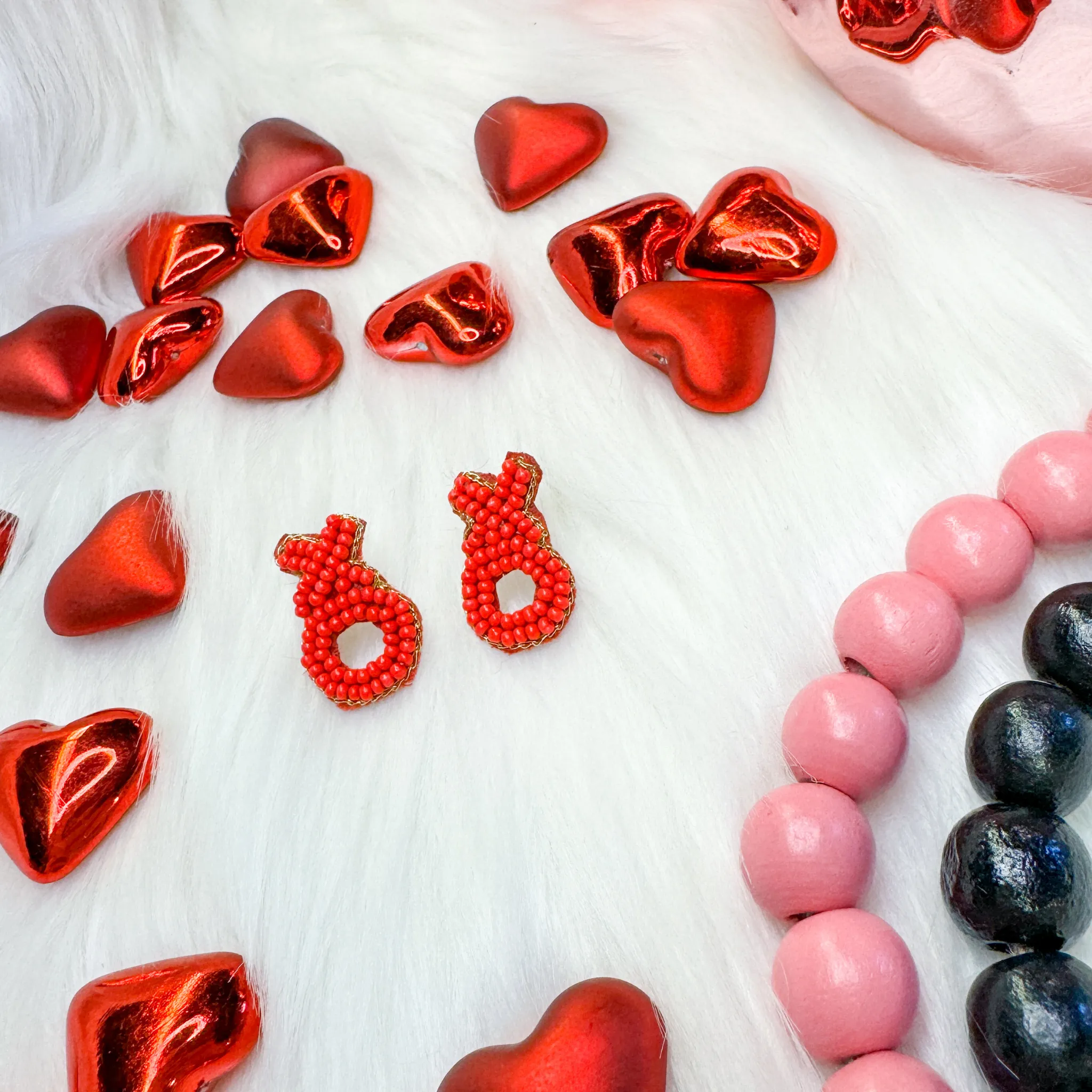 Mini XOXO Beaded Earrings