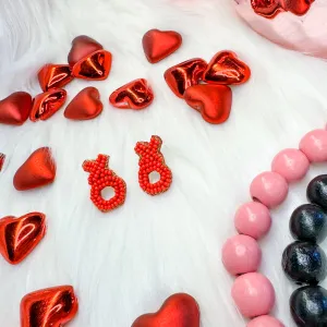 Mini XOXO Beaded Earrings