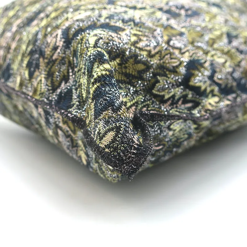 Missoni Messenger Bag Black/Green Lurex Knit Large Flat Crossbody NEW