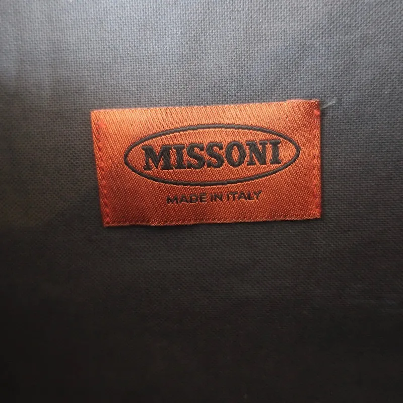 Missoni Messenger Bag Black/Green Lurex Knit Large Flat Crossbody NEW
