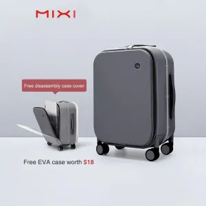 Mixi 2021 New Patent Design Aluminum Frame Suitcase Carry On Rolling Luggage Beautiful Boarding Cabin M9260