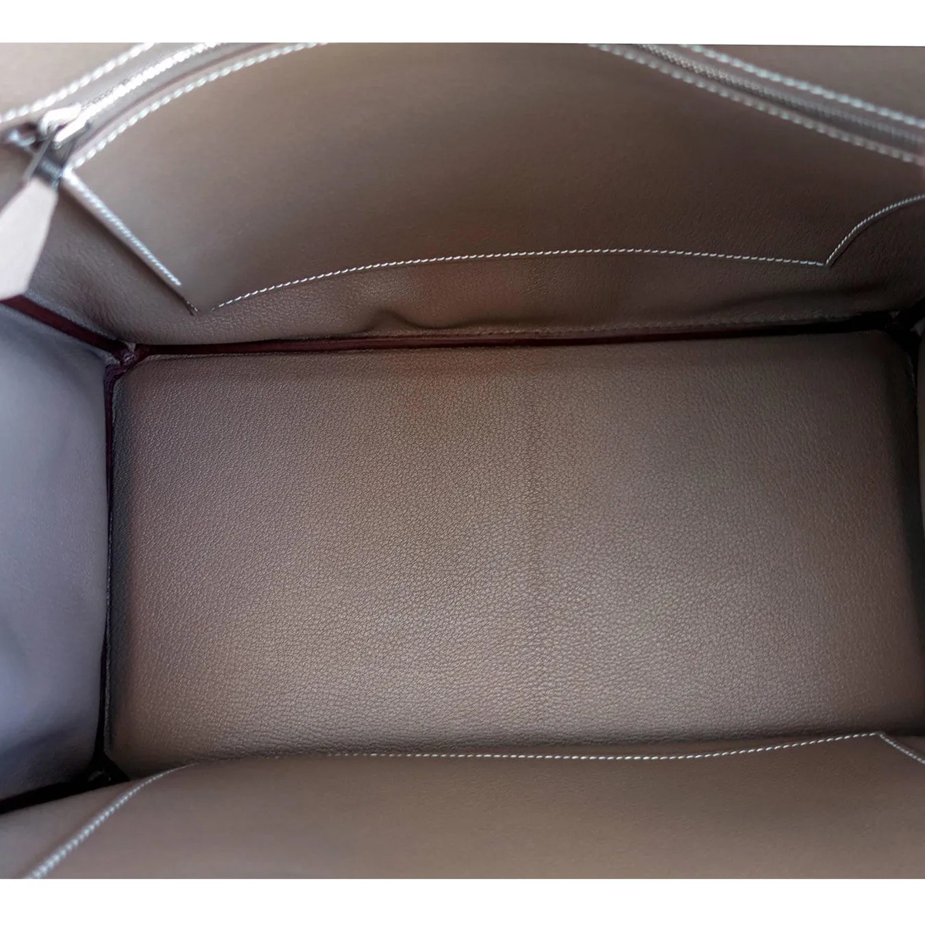 Modern Chic Hermes Etoupe Togo Birkin 35cm Palladium PHW Bag