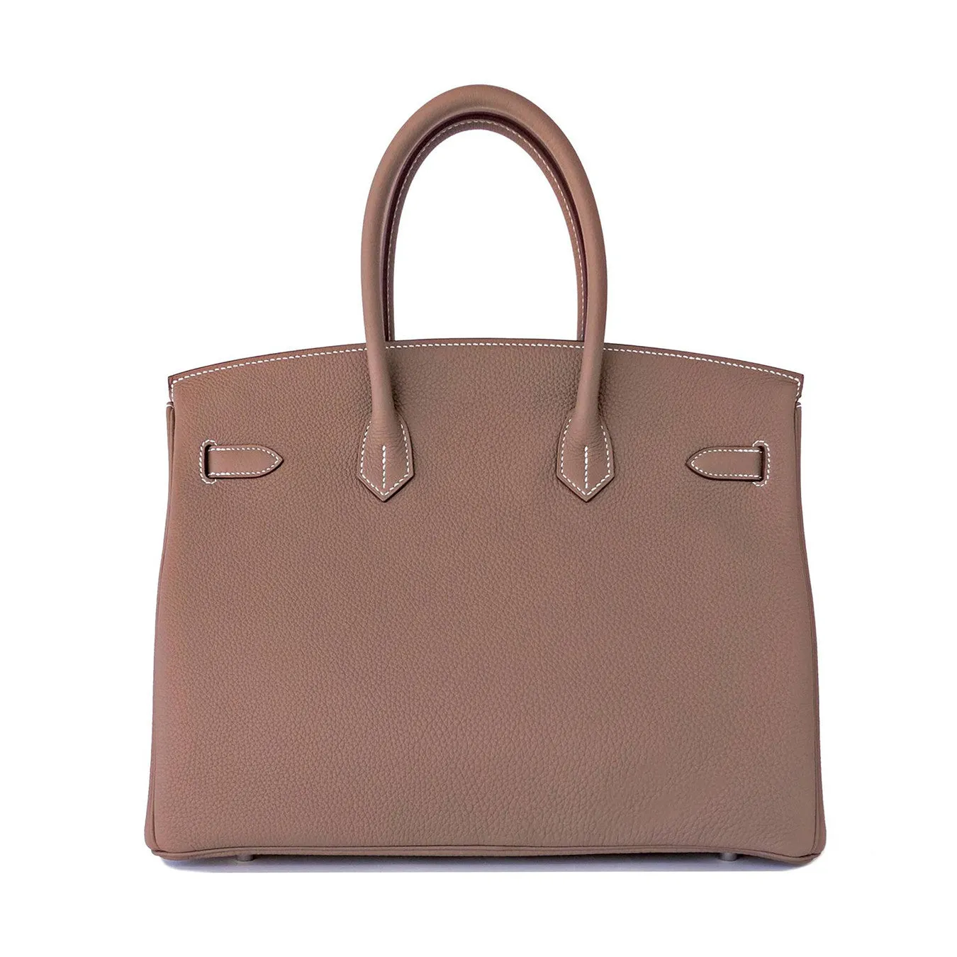 Modern Chic Hermes Etoupe Togo Birkin 35cm Palladium PHW Bag