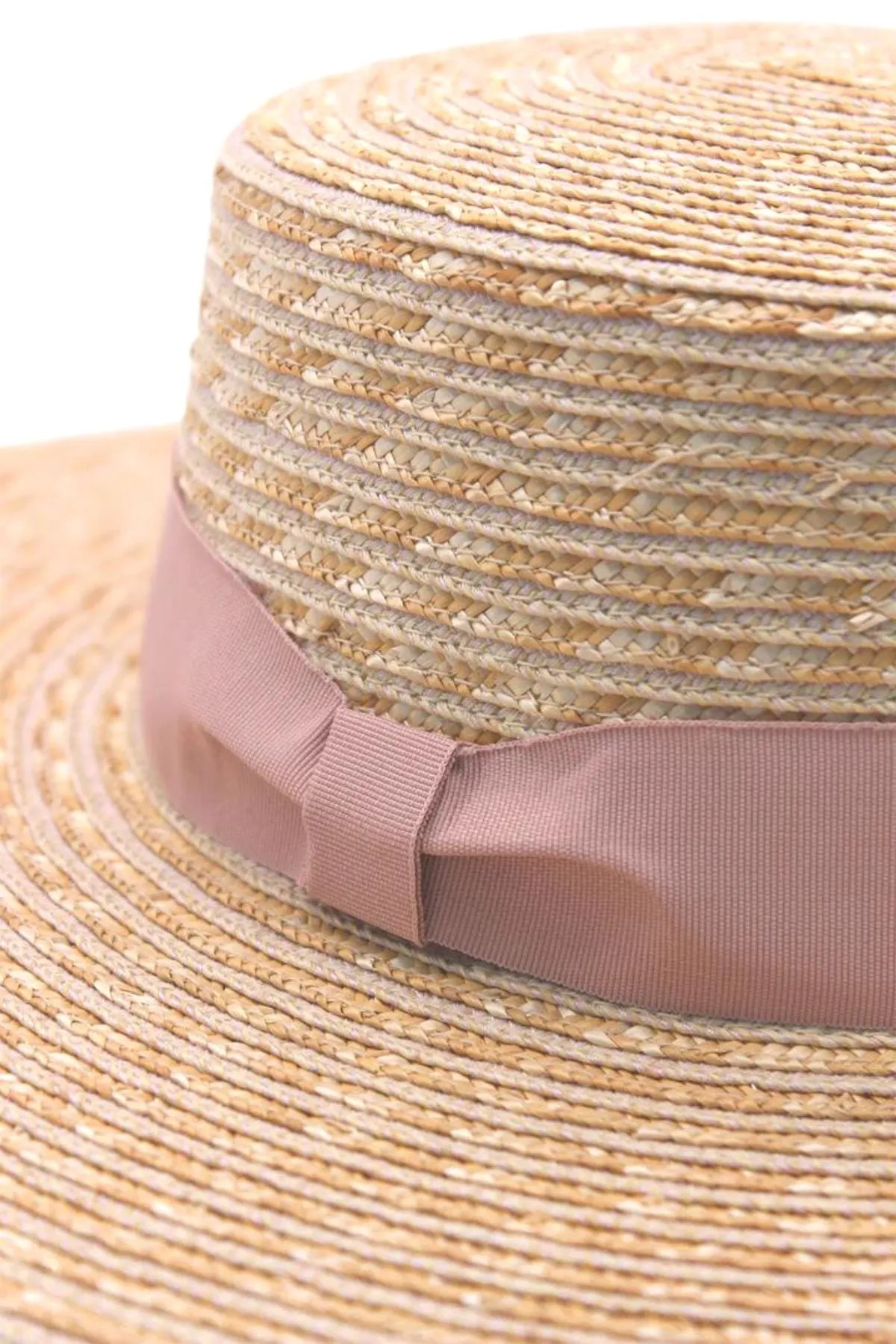 MORGAN & TAYLOR Harlow Boater Hat (Pink)