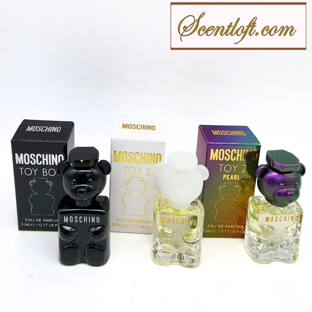 Moschino Sports Bag/  5ml Toy 2 and Toy 2 Pearl Miniature Perfume