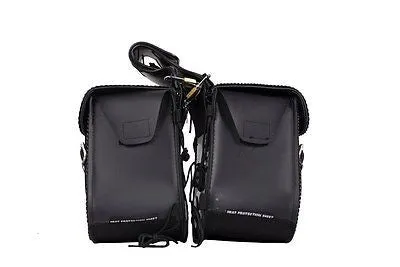MOTORCYCLE WATERPROOF 2 PC PVC SADDLEBAG WITH BRAID GREAT PRICE