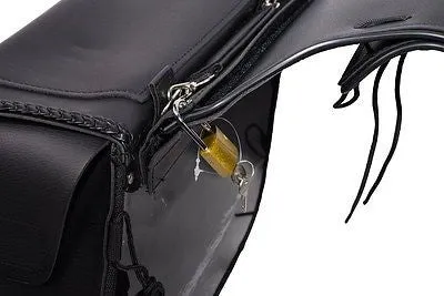 MOTORCYCLE WATERPROOF 2 PC PVC SADDLEBAG WITH BRAID GREAT PRICE