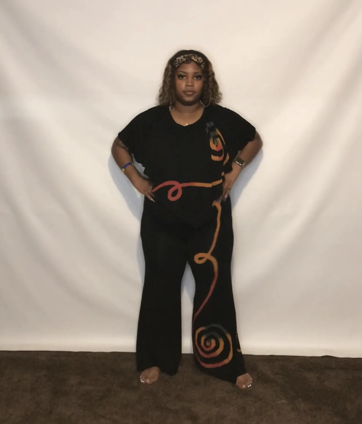Multi Swirl Jump Suit