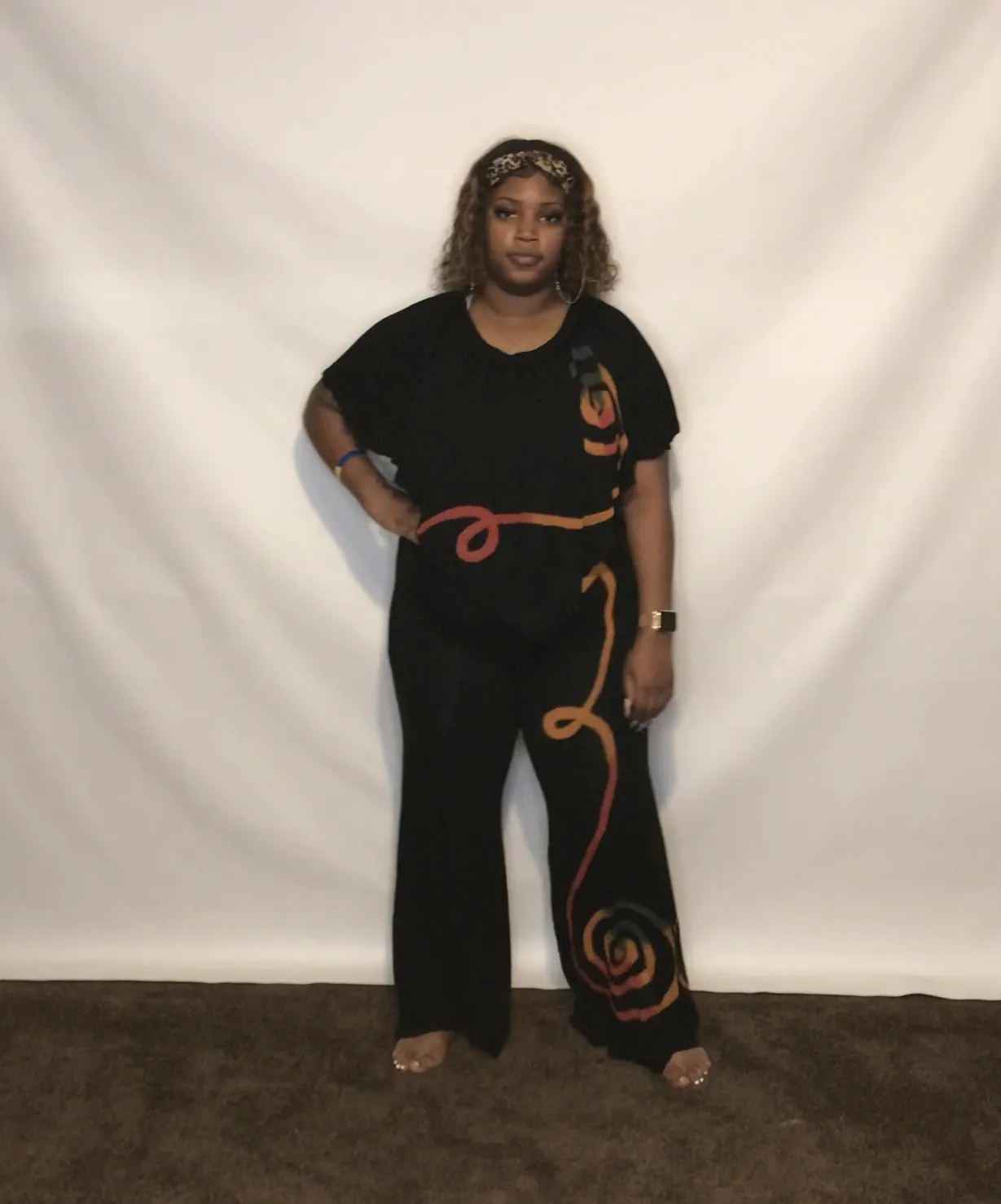 Multi Swirl Jump Suit