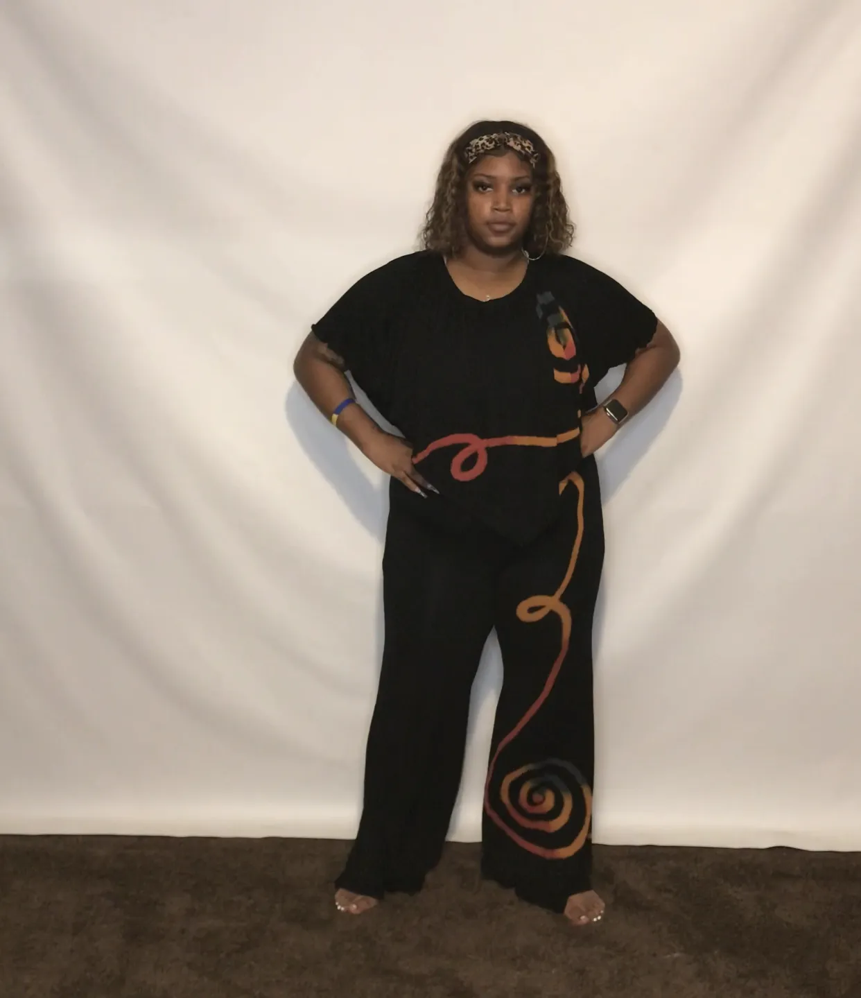 Multi Swirl Jump Suit