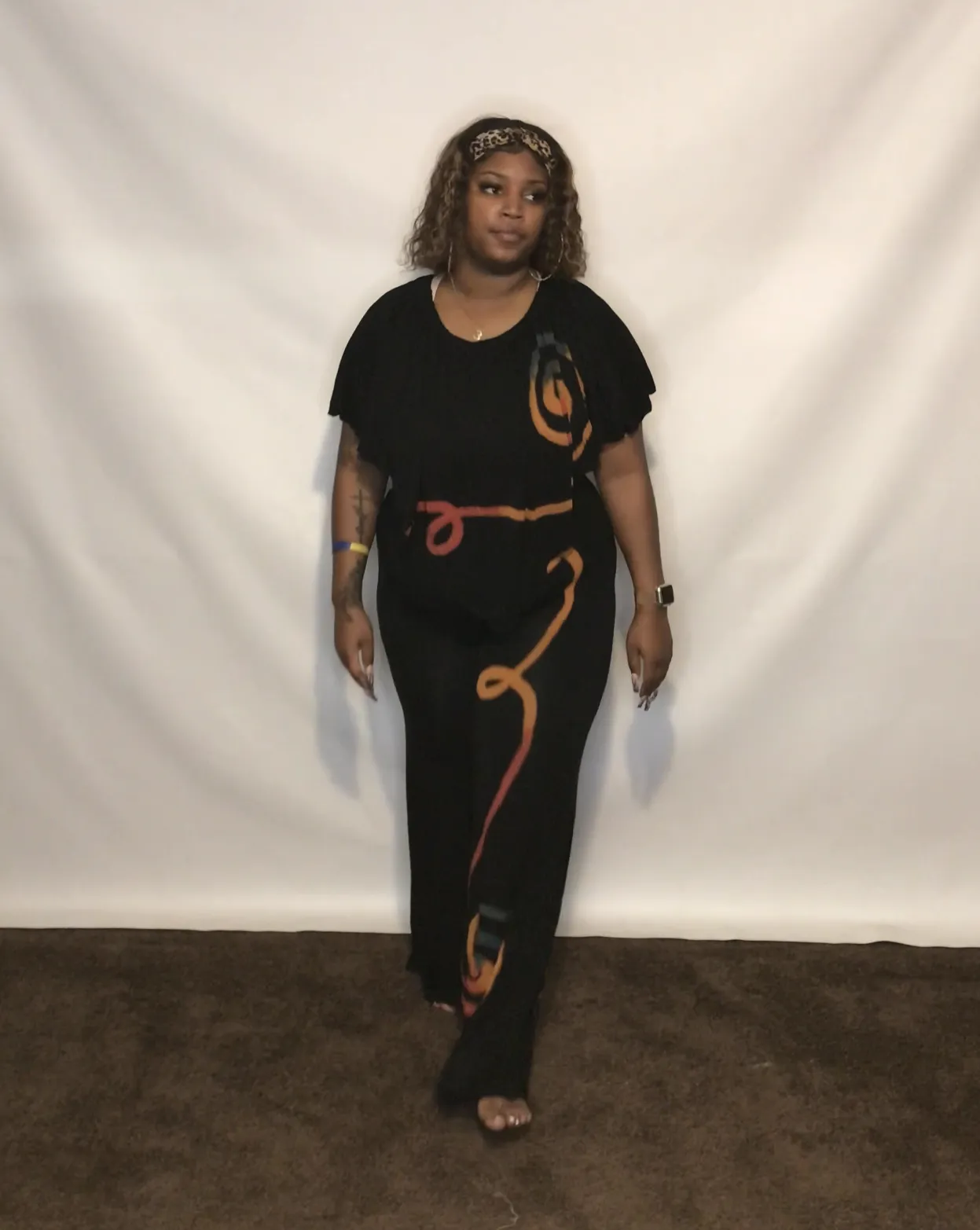Multi Swirl Jump Suit