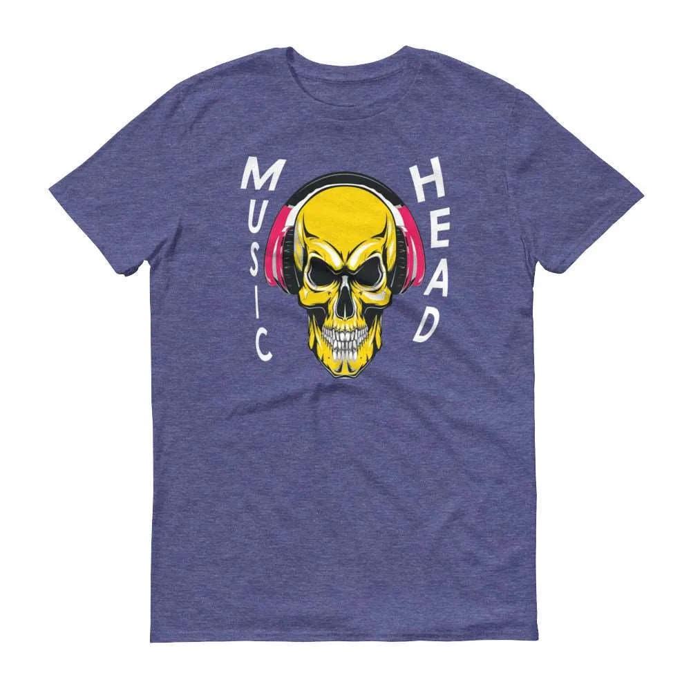 Music Head -White - Men's Short-Sleeve T-Shirt