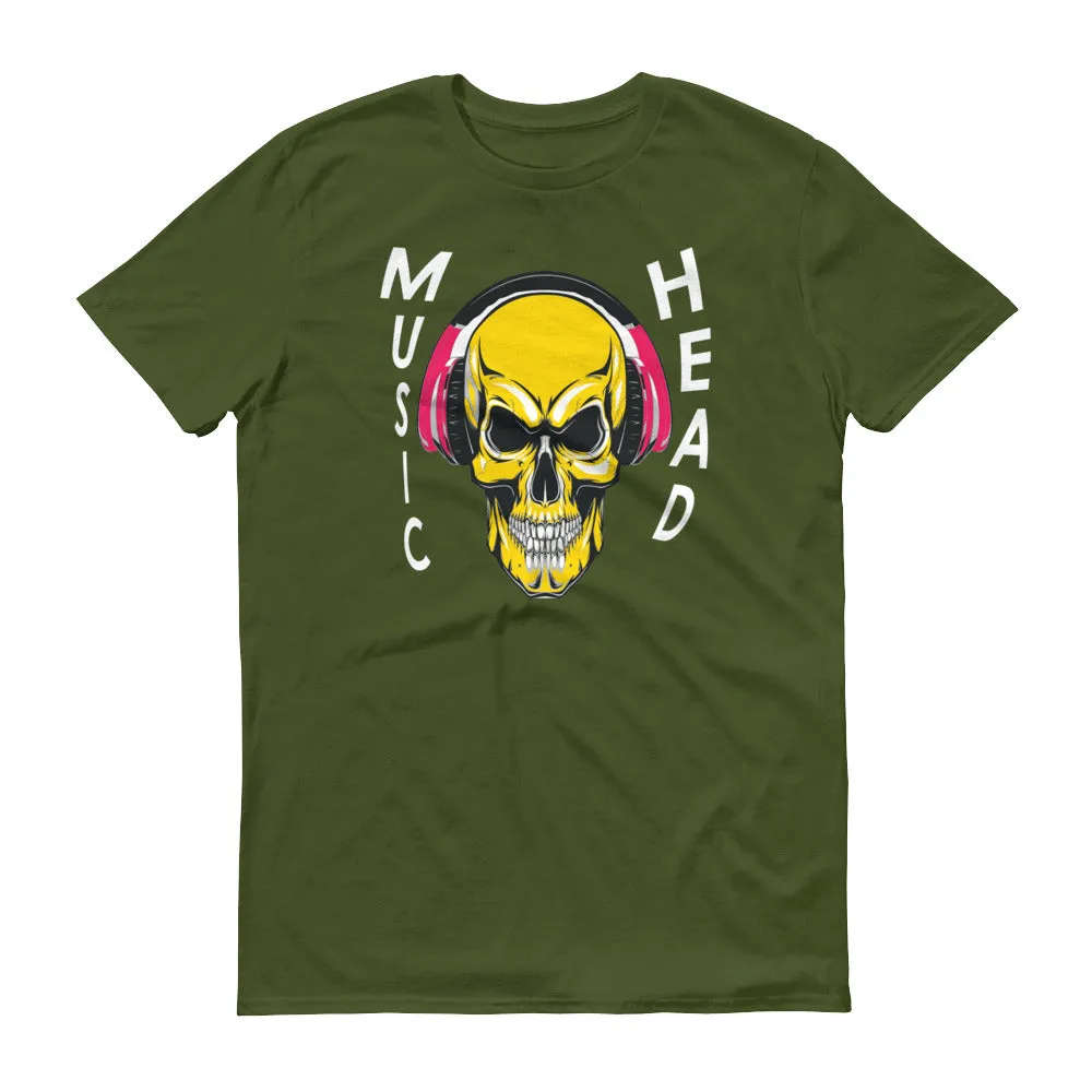 Music Head -White - Men's Short-Sleeve T-Shirt