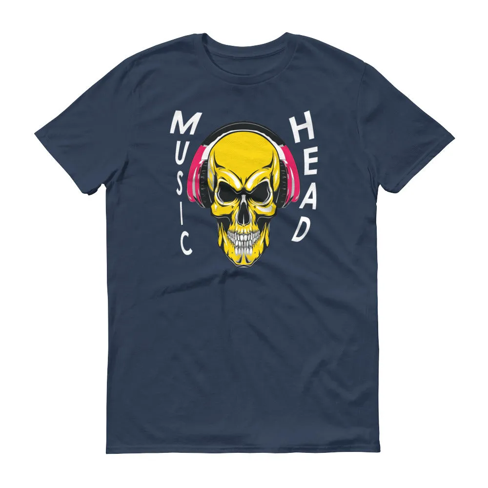 Music Head -White - Men's Short-Sleeve T-Shirt
