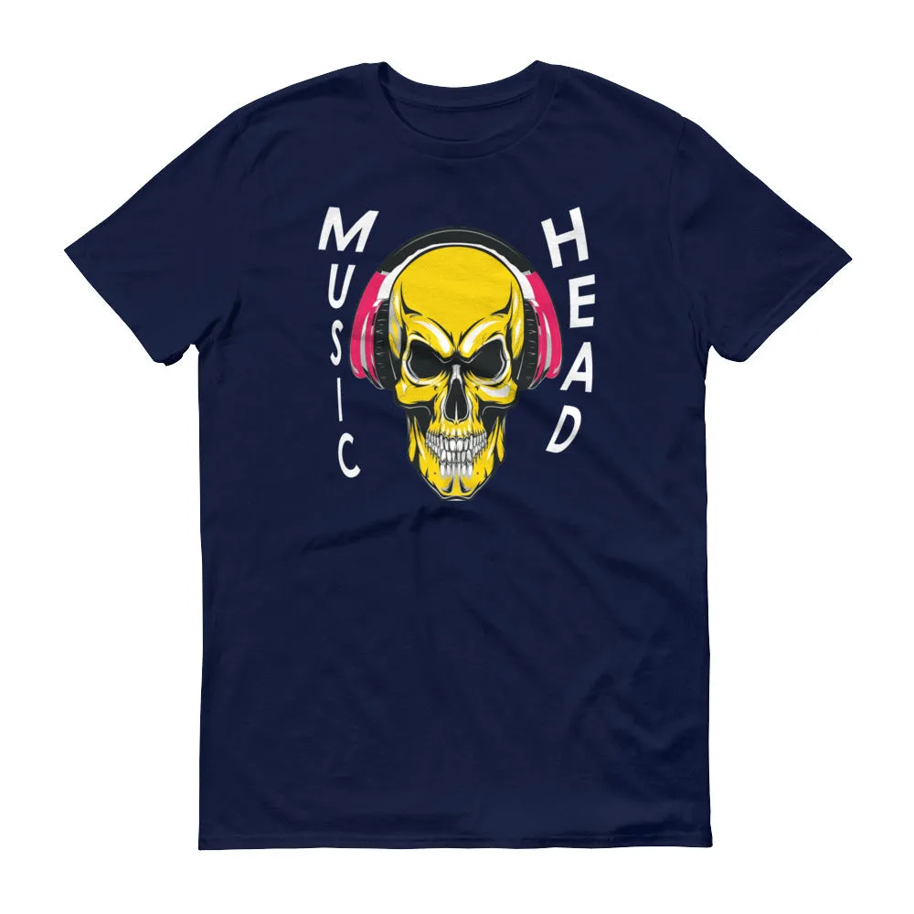 Music Head -White - Men's Short-Sleeve T-Shirt