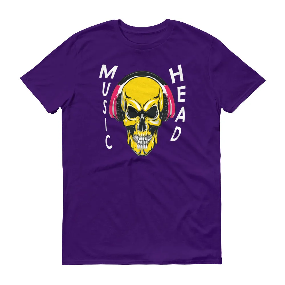 Music Head -White - Men's Short-Sleeve T-Shirt