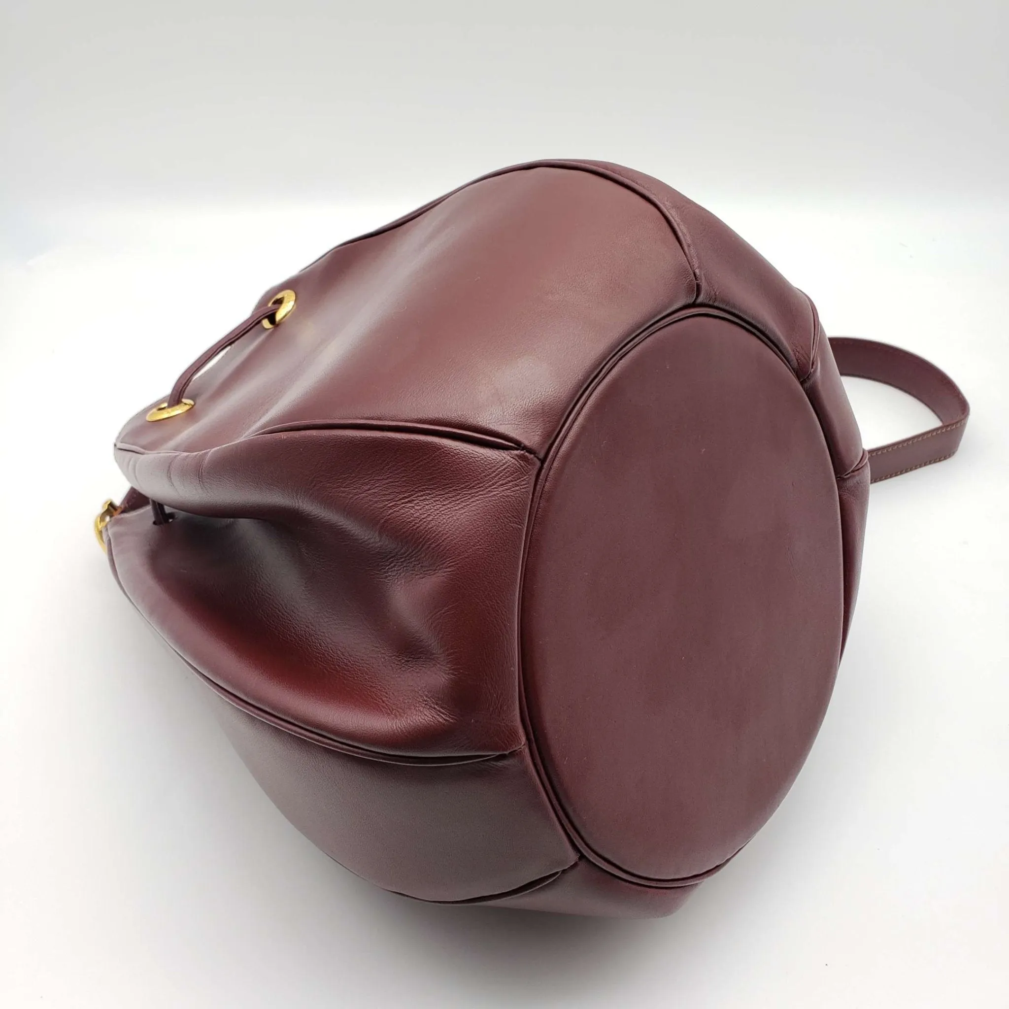 Must De Cartier Bordeaux Leather Shoulder Bag