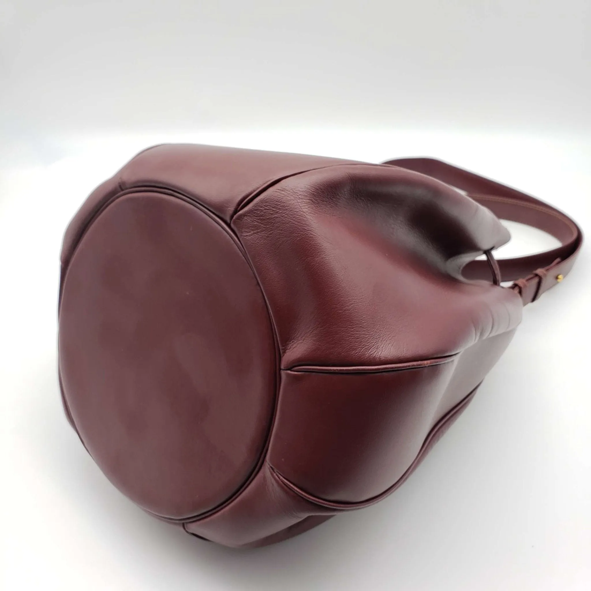 Must De Cartier Bordeaux Leather Shoulder Bag