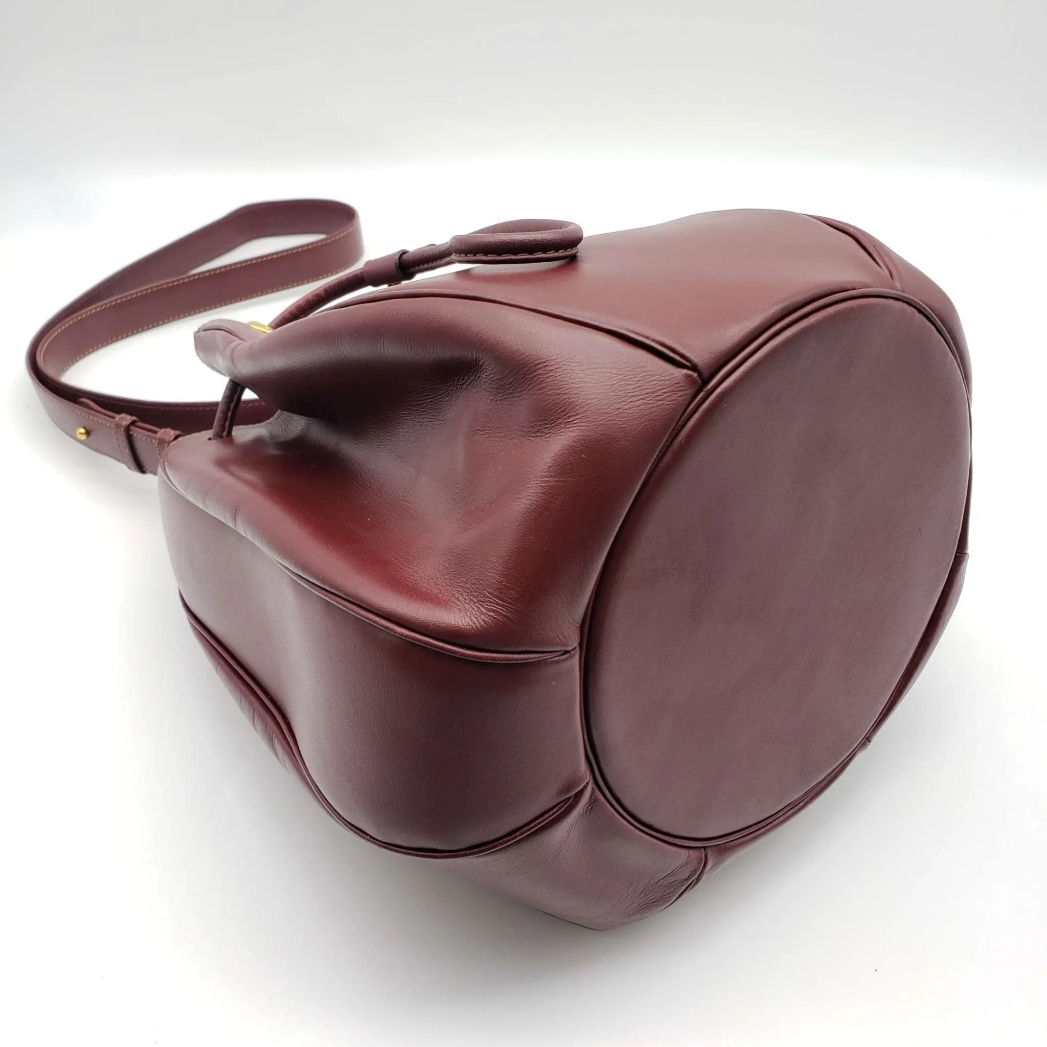 Must De Cartier Bordeaux Leather Shoulder Bag