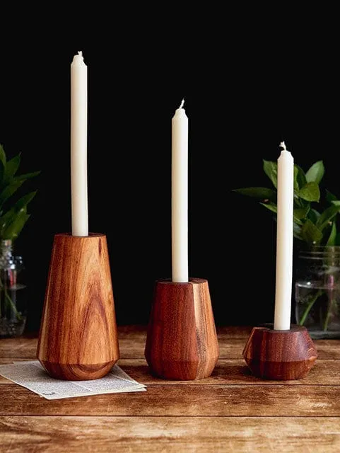 My Butchers Block Vega Candlestick Small Blackwood MBB-Veg-S-BLK
