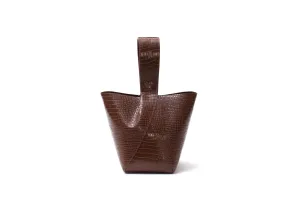 Nº49 Cross Handle Bucket - Chestnut Croc // WEB EXCLUSIVE