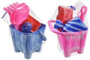 Nalu 5 Piece Marble Sand Castle Beach Bucket Set