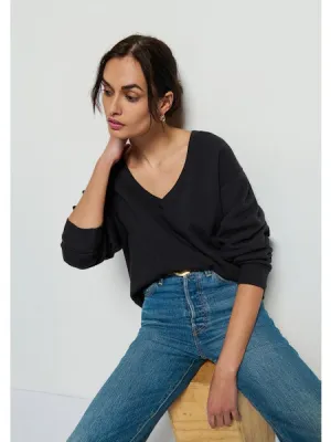 NATION LTD Wyatt Oversized V Neck