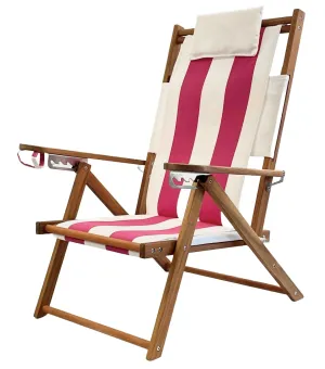 Nauset Recliner- Pink Cabana Stripe