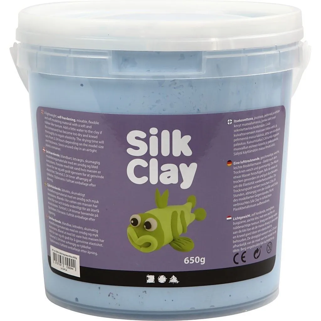 Neon Blue Colour Pliable Lightweight Modelling Compound With Plastic Bucket 650 g