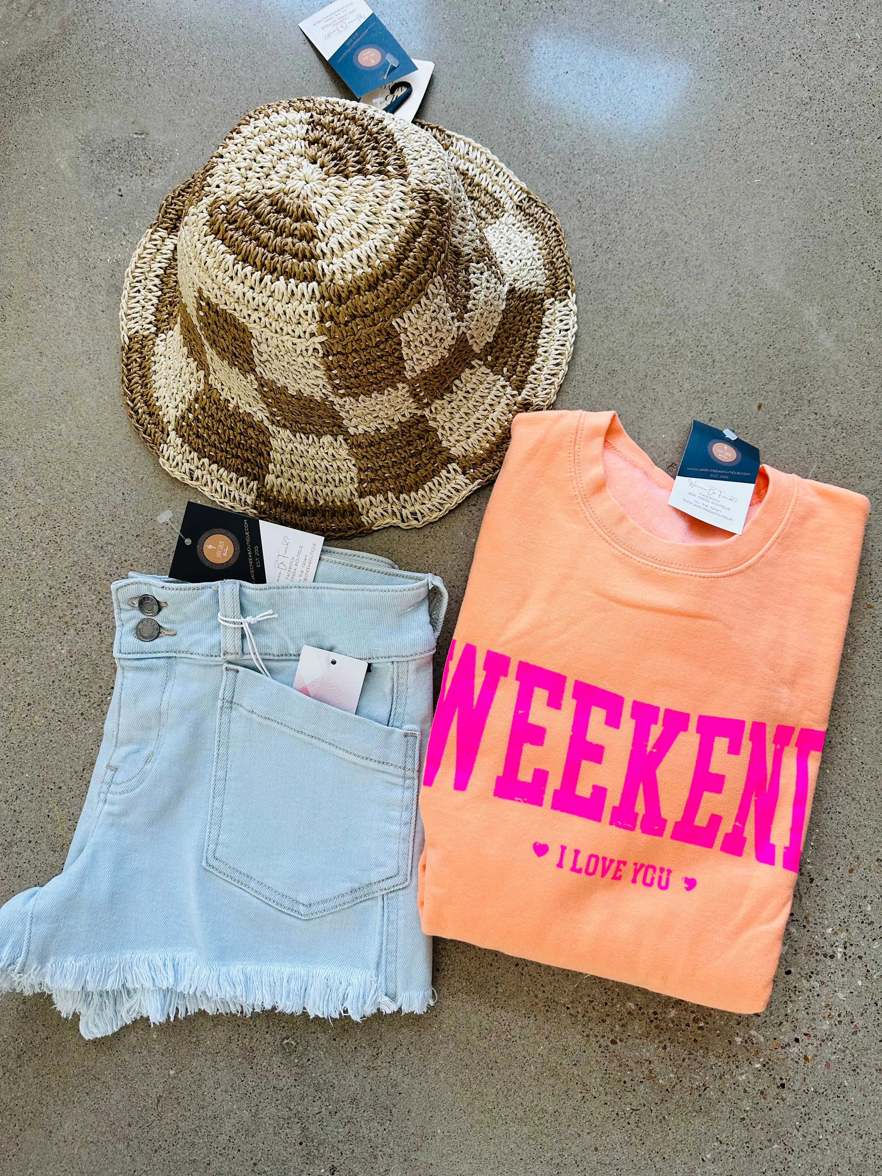 Neon WEEKEND I LOVE YOU Pullover