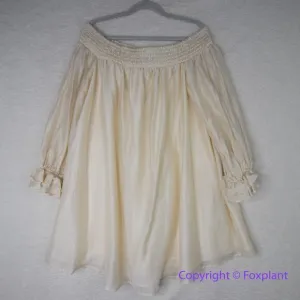 New! ELOQUII Golden wheat color off-the-shoulder, elastic sleeves mini dress, 28