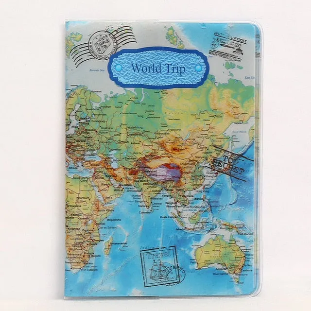 New Have A Nice Trip Passport Holders Men/women Travel Passport Cover Bag Pvc Leather 3D Design Cover On The Passport For Travel