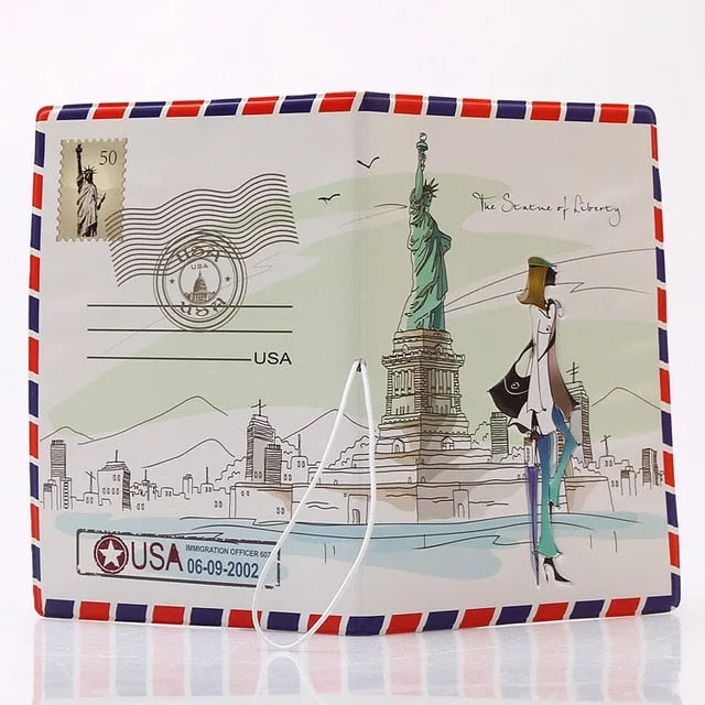 New Have A Nice Trip Passport Holders Men/women Travel Passport Cover Bag Pvc Leather 3D Design Cover On The Passport For Travel