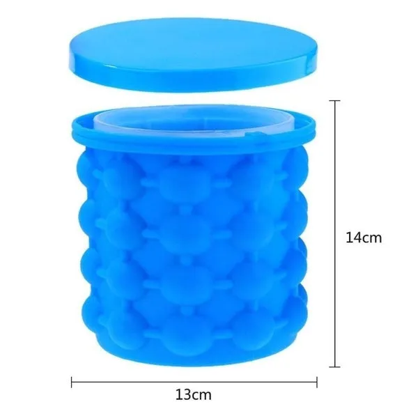 New Ice Cube Maker Genie Space Saving Silicone Ice Mug Mold Home Kitchen