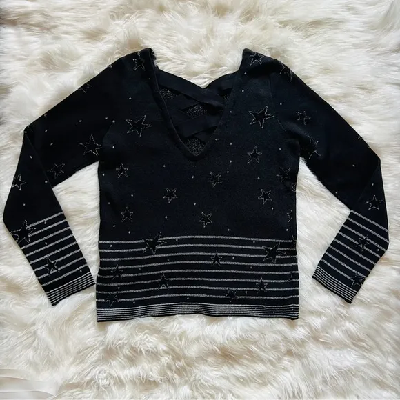 New! NAF NAF Star Cut Out Sweater